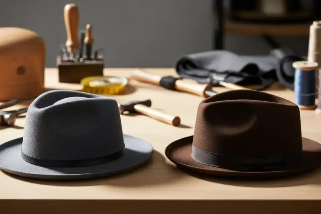 Fedora vs. Trilby: Desentrañando las diferencias en mi taller de sombrerería en Girona